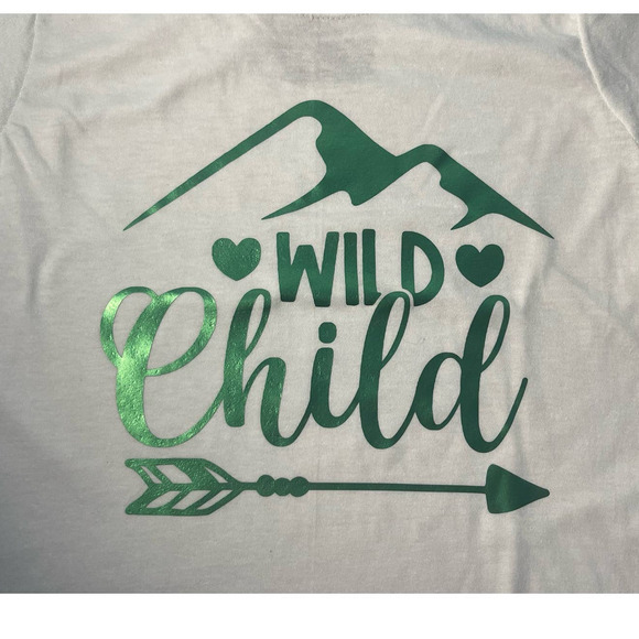 WILD CHILD TODDLER|METALLIC GRAPHIC SHORT SLEEVE T-SHIRT| FUNNY GIFT 2T/3T NEW‎ - Picture 3 of 7